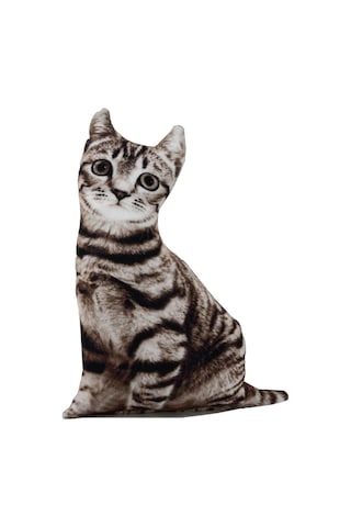 3d Dijital Baskılı Dekoratif Kedi Yastık Tekir Renkli