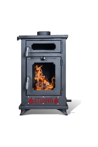 Etinova Eti-k4 Küçük Fırınlı Odun Ve Pelet Yakan Şömine Tipi Soba