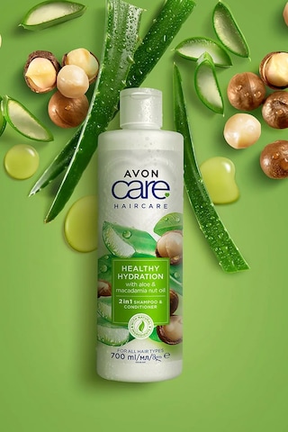 Avon Care Aloe Vera ve Makademya Fındığı Yağı Şampuan ve Saç Bakım Kremi 700 ML