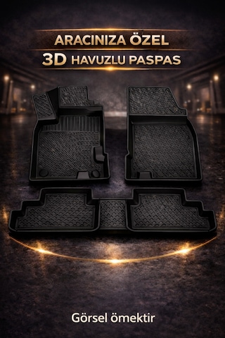 Peugeot Boxer 2006 Sonrası Kombi Araca Özel 3d Havuzlu Paspas Siyah