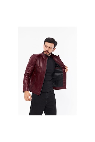 Derinss Der198 Hakiki Deri Erkek Bordo Mont 001