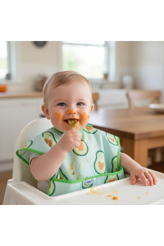 Babyjem Baskılı Blw Kolsuz Mama Önlüğü Avakado Desen