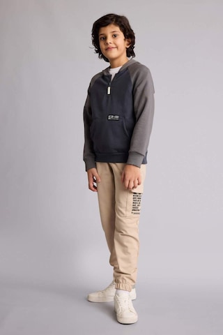 Defacto Regular Fıt Slogan Baskılı Sweatshirt Kumaşı Pantolon Erkek Çocuk G6370a826spbg712 Bej-bg712
