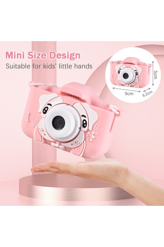 Springsun Mickey Pembe Çocuk Dijital Kamerası - 20mp Lens, 2.0" Ips Ekran, 1080p Fotoğraf/video, Oyun Ve Müzik Fonksiyonu, İçinde Li-pil