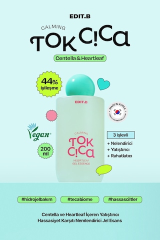 Edıtb Centella Ve Heartlef Içeren Yatıştırıcı Hassasiyet Karşıtı Edıt.b Nemlendirici Jel Esans 200ml