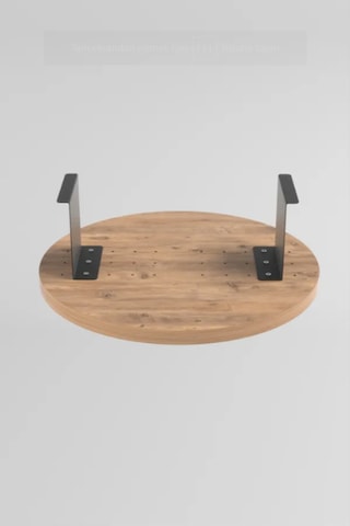 Açık Ceviz Yan Sehpa Koltuk Yanı Sehpa Kolda Ayarlanabilir Tepsi