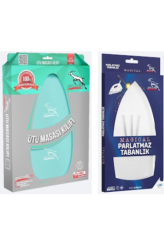 Gazella Ütü Altlığı + Ütü Masası Kılıfı Bezi 50 X 135 Cm Turkuaz