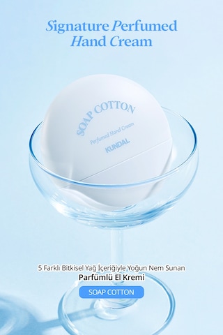 Yoğun Nem Sunan Parfümlü El Kremi Kundal Signature Perfumed Hand Cream Soap Cotton