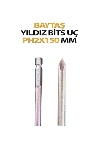 Yıldız Bits Vidalama Ucu Baytaş Ph2x150 Mm 1 Adet