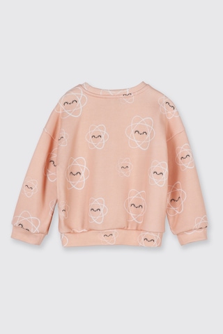 Panço Kız Bebek Desenli Somon Sweatshirt Pembe 2521GB08009