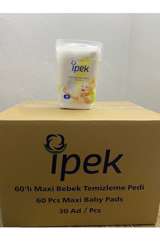 İpek Bebek Temizleme Pamuğu 60'lı 24'lü