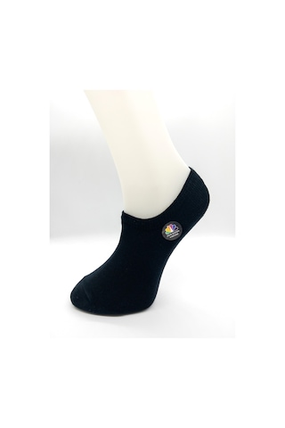 Socks Daily Kadın 6 Çift Penye Pamuk Pürüzsüz Siyah-beyaz Soft Touch Görünmez Sneaker Patik Çorap Siyah - Beyaz