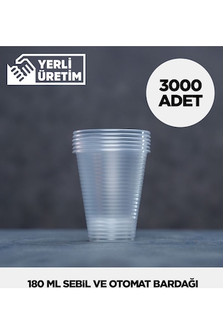 180 Ml Plastik Sebil Ve Otomat Bardağı 3.000 Adet Diğer