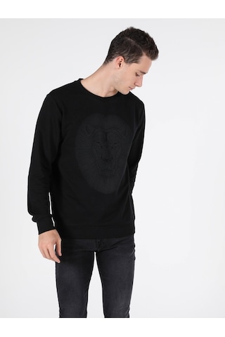 Colin's Regular Fit Erkek Siyah Sweatshirt CL1051127_Q1.V2_BLK