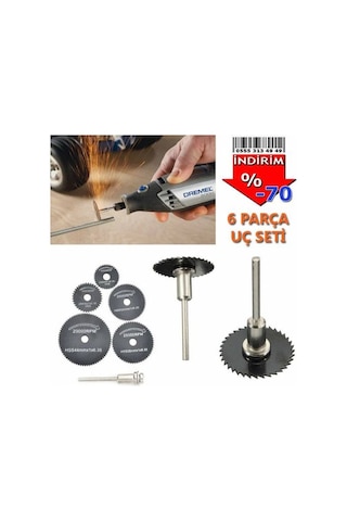 6 Parça Gravür Makinası Için Kesme Uç Seti Mini Daire Testere