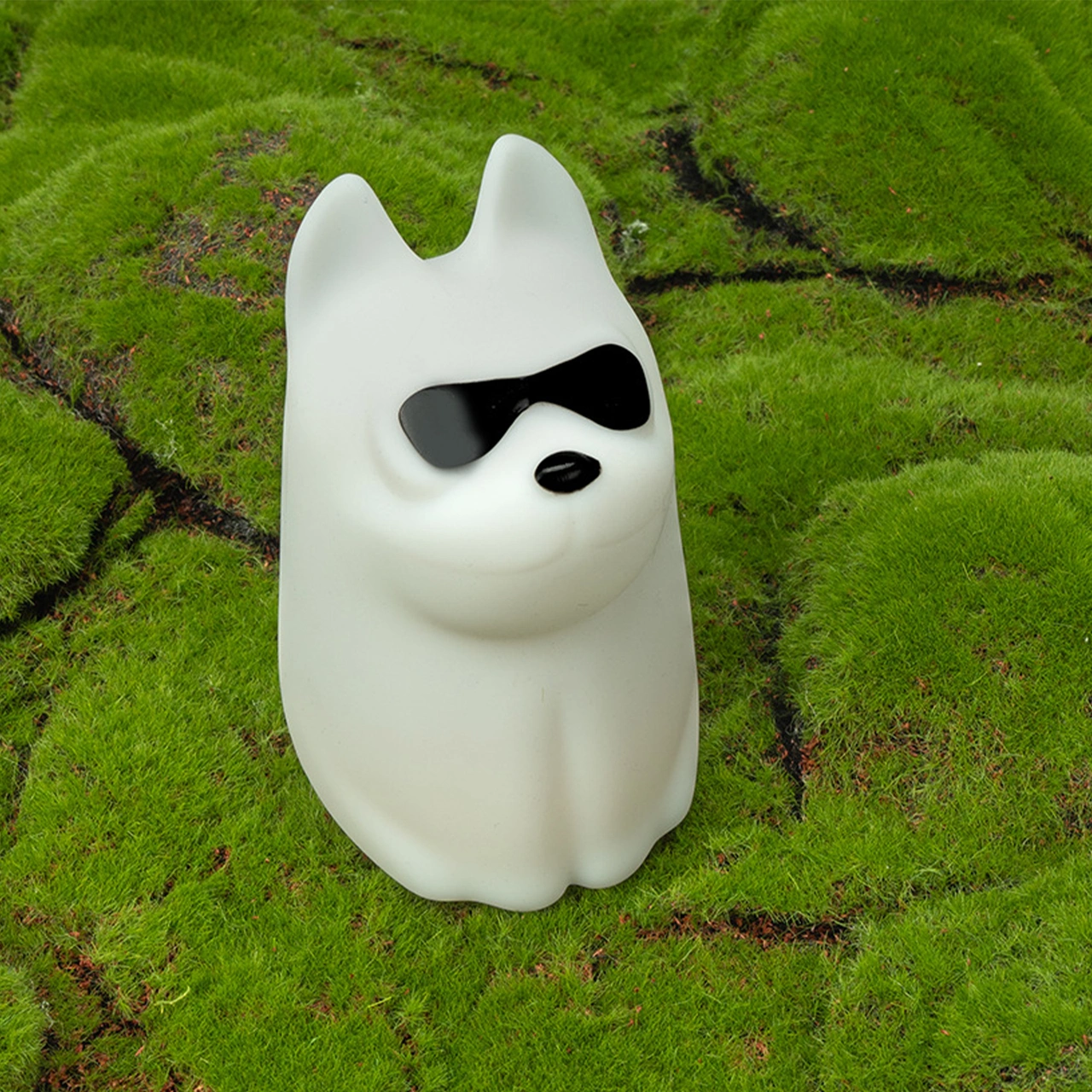 Folinda Yumuşak Silikon Kuyruklu Köpek Gece Lambası - 2600k Islak Beyaz + 7 Renkli Rgb Işığı, Beyaz Gürültü Fonksiyonu, 15/30/60 Dakika Zamanlayıcı Kapatma Beyaz