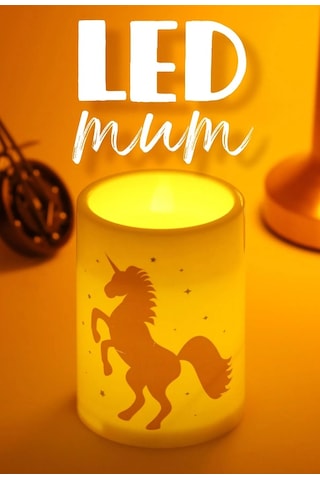 3lü Kaktüs Led Mum Bardak Tipi Pilli Dumansız Alevli Dekoratif Yapay Mum 10 Cm Beyaz