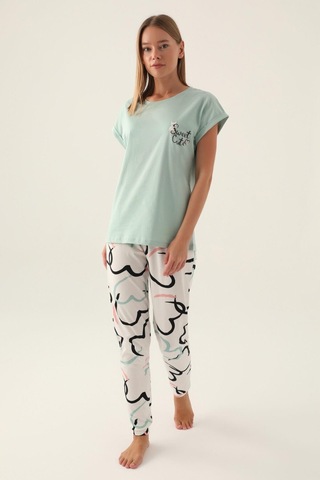 Rolypoly Roly Poly 3399 Cute Kadın Kısa Kol Pijama Takımı 001