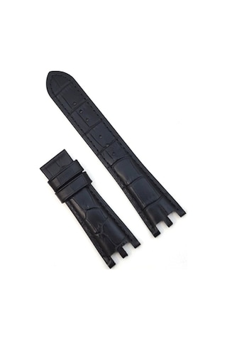 Versace Hakiki Deri Saat Kayşı Kordonu Siyah  24 Mm