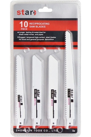 Suofeng 10'lu Çok Amaçlı Gergin Testere Bladesi - Ahşap, Metal Ve Plastik Kesimi İçin İnce Ve Kalın Dişli Profesyonel Testere Uçları Seti