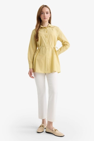Defacto Regular Fit Poplin Bağlamalı Uzun Kollu Gömlek Tunik D4160ax25smkh520 Haki
