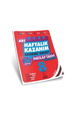 Arı 8. Sınıf T.c. İnkılap Tarihi Ve Atatürkçülük Haftalık Kazanım Denemeleri Arı 8. Sınıf T.c. İnkılap Tarihi Ve Atatürkçülük Haftalık Kazanım Denemeleri