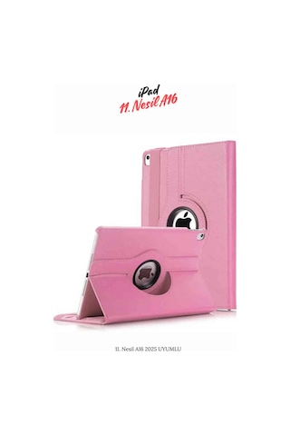 İpad Uyumlu 11. Nesil 2025 A16 Uyumlu 360 Yatay Dikey Dönebilen Deri Tablet Kılıfı Kapaklı Kılıf