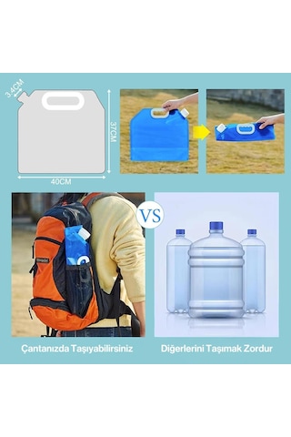 Katlanabilir Outdoor Kamp Piknik Su Bidonu 10 Litre Beyaz