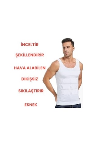 Tezzgelsin Erkek Vücut Şekillendirici Korse 3 'lü Set Beyaz