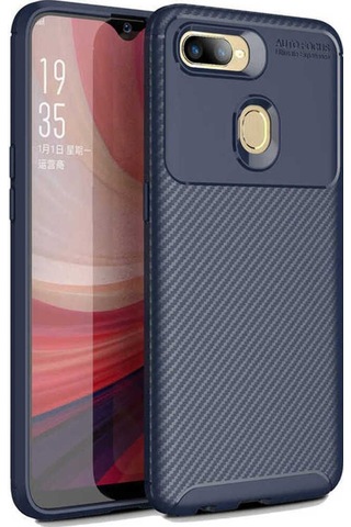 Oppo A7x Kılıf Zore Negro Silikon Kapak Lacivert