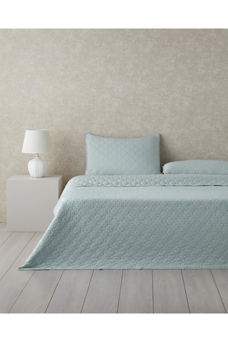 English Home Amabile Kesmeli Tek Kişilik Yatak Örtüsü Takımı 160x220 Cm Su Yeşili Sku: Smg8690010241498 Açik Gri