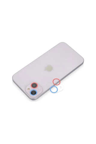 iPhone Uyumlu 13 Mini Renkli Kamera Lens Koruma Cam - Pembe-mavi Diğer
