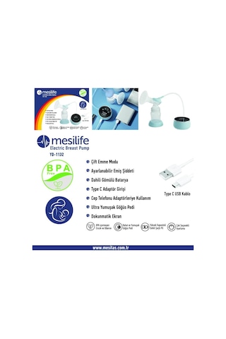 Mesilife Yd1132 Elektrikli Göğüs Pompası Süt Pompası