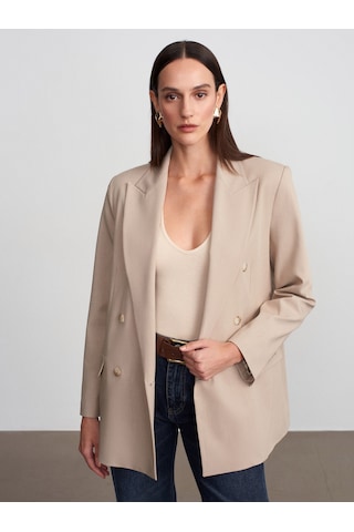 Dilvin 60799 Blazer Ceket-bej