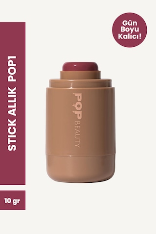 Pop Beauty Doğal Görünüm, Nemlendirici Etkili, Yanak Ve Dudak Renklendirici Stick Allık, Toasted Teddy 8684415590244 Pop1
