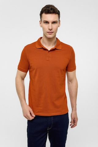 SÜVARİ Kiremit Slim Düz Polo Yaka Tişört-38585 KIREMIT