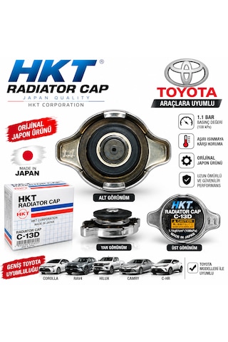 Toyota Araçlara Uyumlu Hkt Marka Radyatör Kapağı 1996-2023 Model Uyumlu