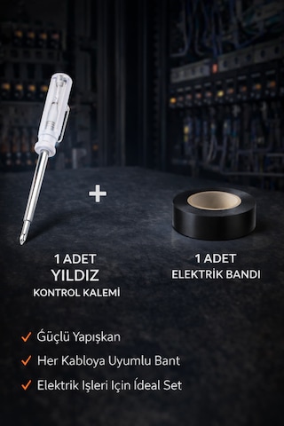 Düz Kontrol Kalemi Ve Elektrik Kablo Bandı Düz Kontrol Kalemi Ve Elektrik Kablo Bandı