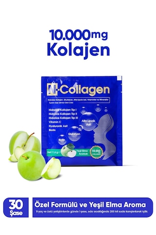N-Collagen Hidrolize Kolajen Tip I-II-III 1000 Mg 30 Saşe