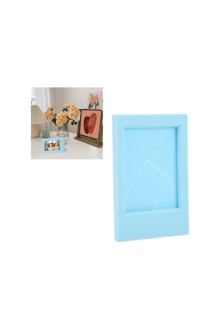 Ximistore9 Fujifilm Instax Mini 3" Fotoğraf Çerçevesi - Taşınabilir Dikey Standlı Abs/pp Materyal - Dormitorio Ofis Dekorasyonu Hediyelik Mavi Açık Güneş Mavisi
