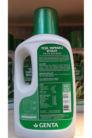 Yeşil Yapraklı Bitkiler İçin Sıvı Besin Sıvı Gübre 500 Ml