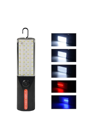 Mıknatıslı 44 Led Süper Parlak 5 Modlu Güneş Enerjili Işıldak Siyah