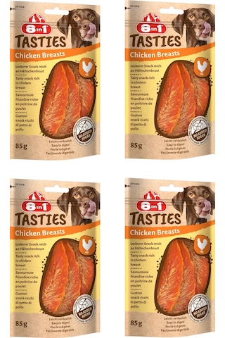 8in1 Tasties Chicken Breast Tavuk Göğsü Köpek Ödülü 4 x 85 G