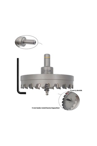 3keego 100 Mm Elmas Uçlu Paslanmaz İçin Panç Hf51