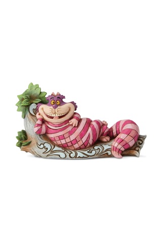 Jim Shore Alice'in Traditions Harikalar Diyarında Cheshire Kedisi Ağaç Heykelcikleri, 6 Cm, Çok Renkli
