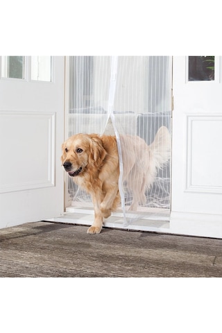 Pratik Manyetik Mıknatıslı Beyaz Kapı Pencere Sinekliği Tülü 90 X 210 Cm 5365