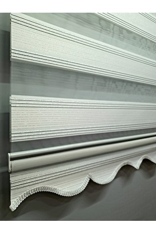 Bbb Pliseli Simli Renk Geçişli Modern Stor Zebra Perde Mz280