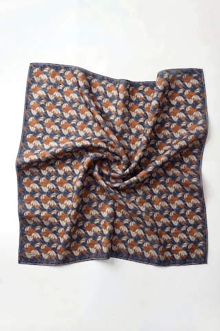 Silk Home Soft Eşarp Floral Line Sütlü Kahve 90x90 Çok Renkli