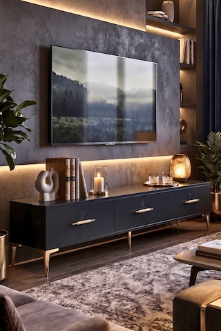 Tsa1815a - İda Tsa180 Tv Stand, Tv Sehpası Ve Tv Ünitesi Antrasit 180cm
