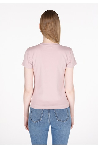 Colin's Colins Slim Fit Yuvarlak Yaka Düz Kadın Pembe Kısa Kol Tişört Cl1073597 Q1.v1 Ppo